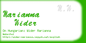 marianna wider business card